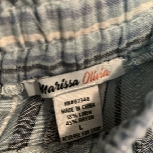 Marissa Olivia Linen cargo Pants Large - Picture 3 of 4